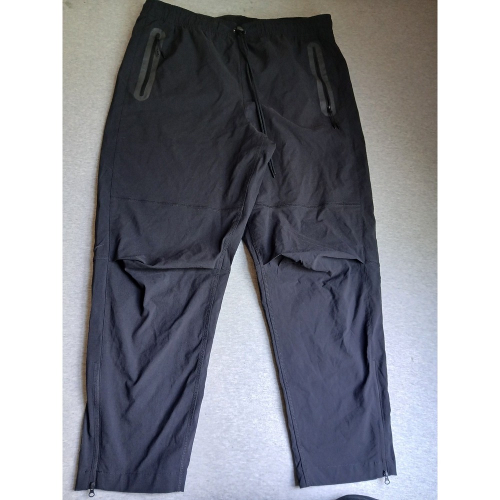 Nike Tech Woven Pants XL Mens Black Zip Pockets Active Athletic Grunge New